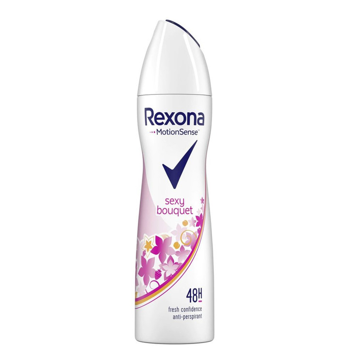 اسپری ضد تعریق زنانه ۴۸ ساعته مدل Rexona sexy bouquet اصلی ایتالیا حجم ۲۰۰ میلی لیتر