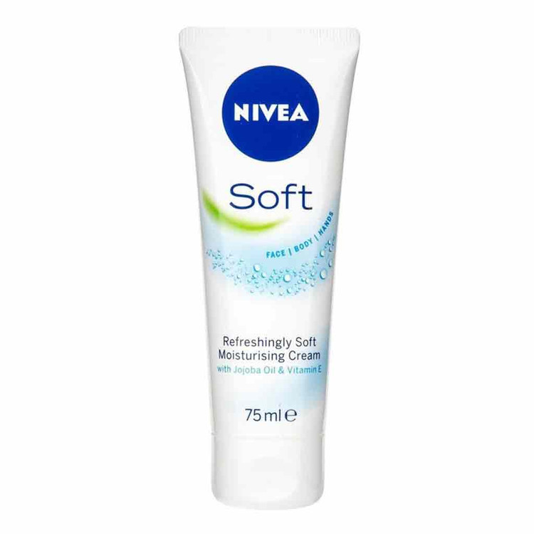 کرم تیوپی مرطوب کننده و نرم کننده سافت نیوآ Nivea Soft حجم ۷۵ میل