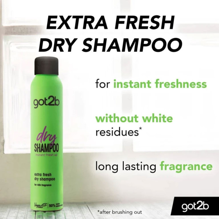 اسپری شامپو خشک احیا کننده گات تو بی got2b سبز مدل Extra Fresh حجم 200 میل | got2b Dry Shampoo Extra Fresh 200 ml