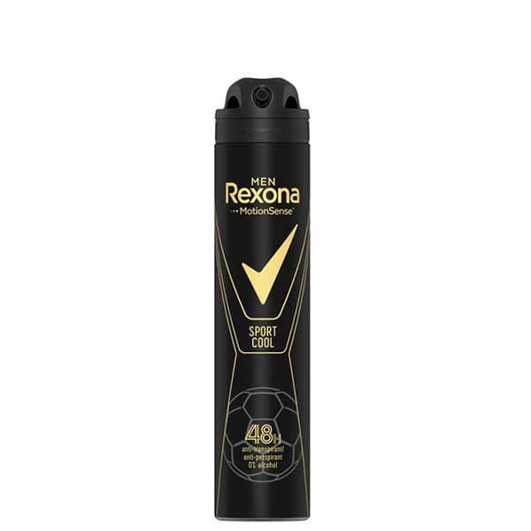 اسپری ضد تعریق بدن 48 ساعته آقایان رکسونا مدل اسپورت کول Rexona Sport Cool اصلی ایتالیا حجم ۲۰۰ میلی لیتر