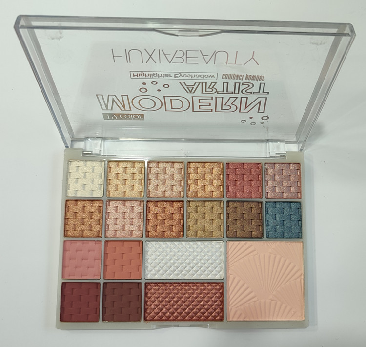 پالت آرایشی سایه چشم و هایلایتر ۱۹ رنگ HUXIABEAUTY مدل مدرن آرتیست Modern Artist