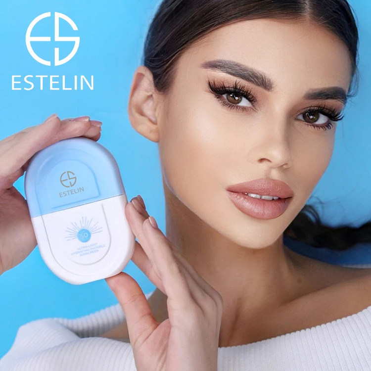 ضدآفتاب استلین ضدلک ، آبرسان ، بیرنگ و فوق سبک ++++SPF50 PA حجم 50 گرم |++++Estelin Ultra-Light Hydrating Invisible Sunscreen SPF50 PA