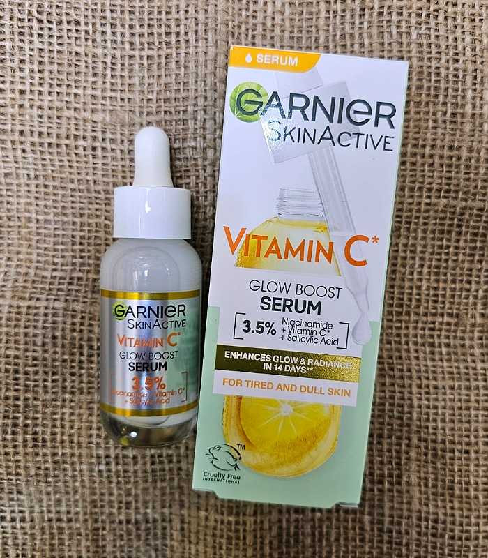 سوپر سرم ویتامین C گارنیر Garnier فرانسوی شفاف ، روشن کننده ،ضد لک و درخشان کننده پوست ۳.۵ درصد حجم 30 میلی | Garnier C Vitamin Skin Active 30ml