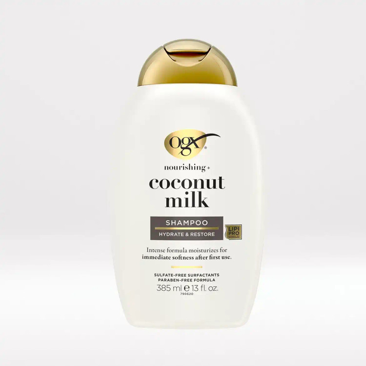 شامپو مو او جی ایکس مدل Coconut Milk حجم 385 میلی لیتر