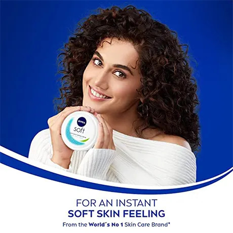 کرم کاسه ای مرطوب کننده و نرم کننده سافت نیوآ Nivea Soft حجم ۲۰۰ میل