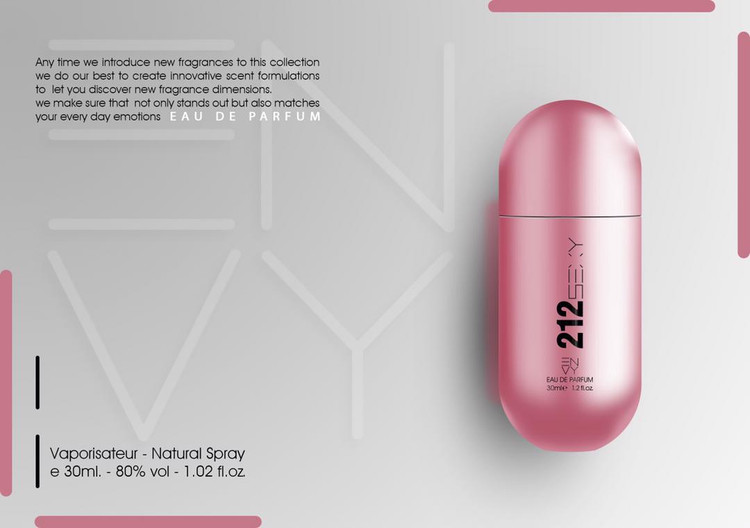 ادکلن جیبی زنانه 212 سکسی برند ان وی ENVY حجم ۳۰ میل