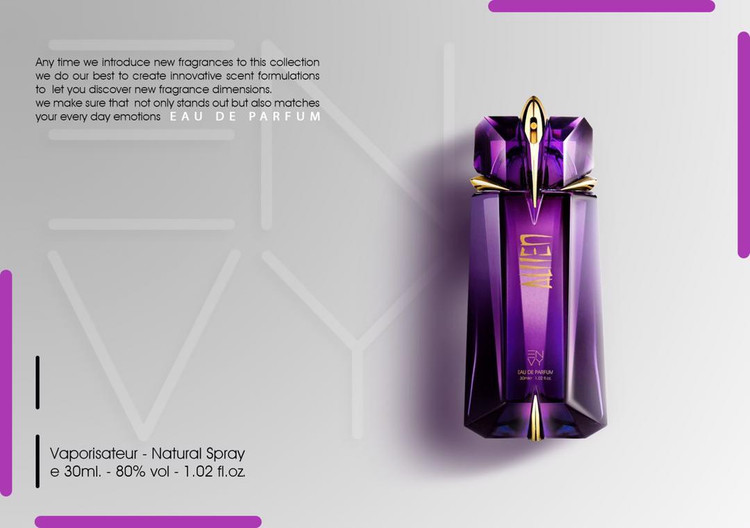 عطر جیبی الین ALIIEN موگلر برند ان وی ENVY حجم ۳۰ میل
