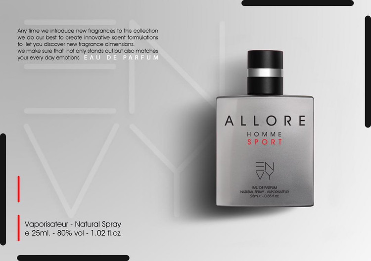 ادوپرفیوم مردانه ان وی ENVY مدل آلور هوم اسپورت ALLOR HOME SPORT حجم 25 میل