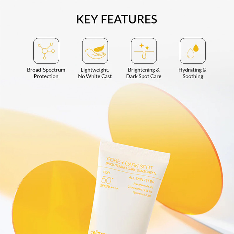 کرم ضد آفتاب ضد لک ، روشن کننده و کوچک کننده منافذ پوست ++++SPF 50 PA سلیمکس Celimax اورجینال کره حجم ۵۰ میل