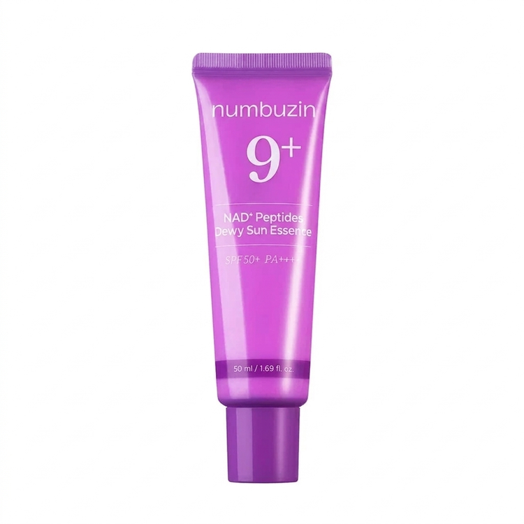 اسنس ضد آفتاب بی رنگ پپتاید جوانساز و ضد چروک و درخشان کننده ++++SPF50 PA نامبوزین numbuzin شماره 9 مناسب انواع پوست حجم ۵۰ میل