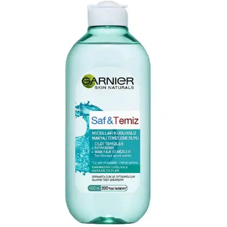 میسلار واتر گارنیر Garnier مدل saf & temiz مناسب پوست چرب حجم 400 میل