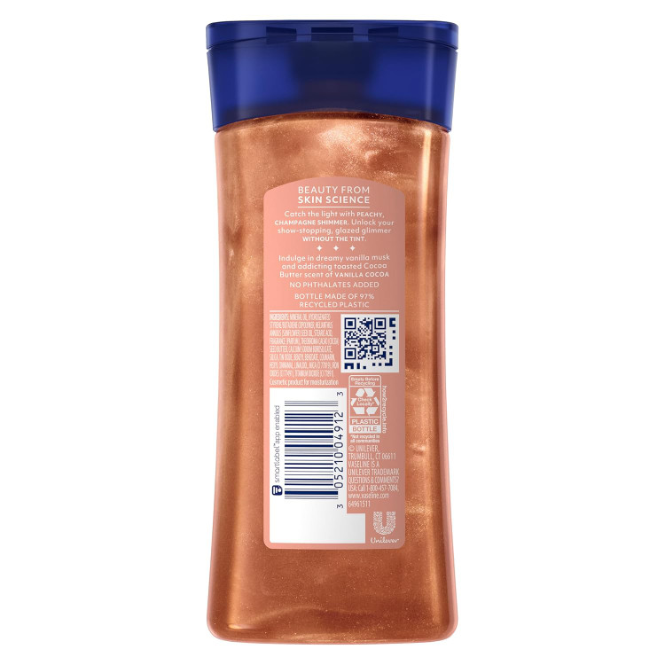 روغن ژل بدن شاین دار (شیمر) وازلین اورجینال مدل SUNLIT GLOW حجم 200 میلی لیتر