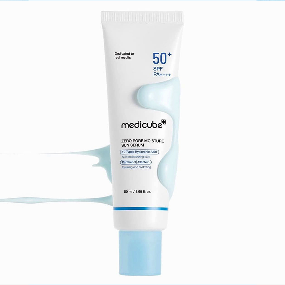 سرم ضد آفتاب آبرسان ، مرطوب کننده و کنترل منافذ مدی کیوب medicube مدل Zero Pore Moisture حجم ۵۰ میل