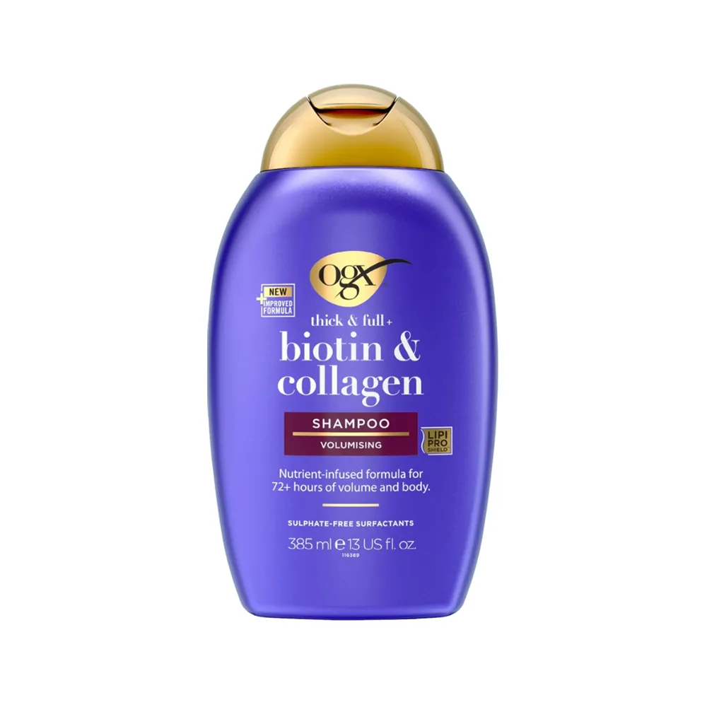 شامپو مو او جی ایکس مدل Biotin &amp; Collagen حجم 385 میلی لیتر