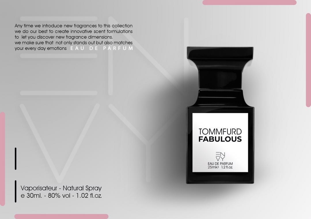 ادوپرفیوم مردانه ان وی ENVY مدل فابولوس FABULOS رایحه تام فورد فاکینگ فابیولس حجم 25 میل
