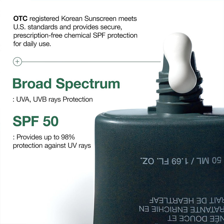 کرم ضد آفتاب مرطوب کننده و تسکین دهنده ++++SPF50 PA آنوا Anua حجم ۵۰ میل