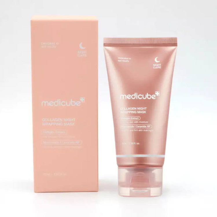 ماسک شب کلاژن لایه بردار مدی کیوب Medicube حجم 75 میل