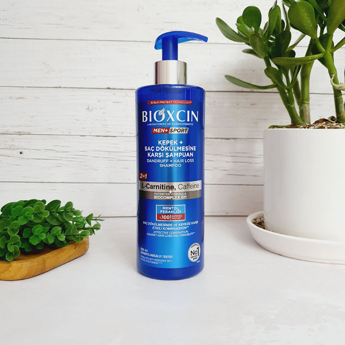 شامپو ضدشوره و ضدریزش کافئین بیوکسین BIOXCIN حجم ۵۰۰ میل