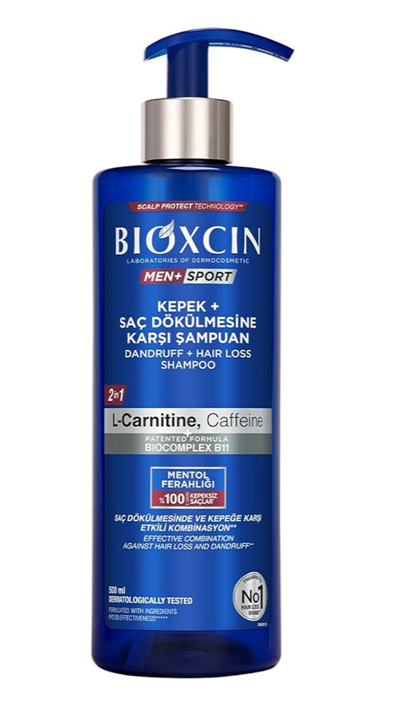 شامپو ضدشوره و ضدریزش کافئین بیوکسین BIOXCIN  حجم ۵۰۰ میل