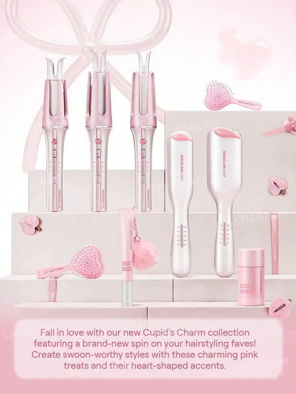 دستگاه فر موج ساحلی شیگلم SHEGLAM BEACH BABE سایز 19 میل رنگ صورتی BABY PINK