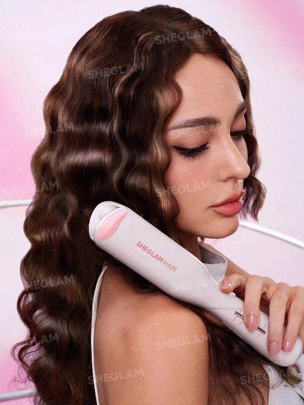 دستگاه فر موج ساحلی شیگلم SHEGLAM BEACH BABE سایز 19 میل رنگ صورتی BABY PINK