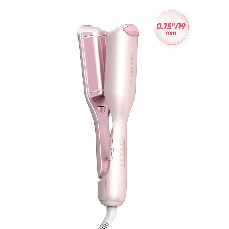 دستگاه فر موج ساحلی شیگلم SHEGLAM BEACH BABE  سایز 19 میل رنگ صورتی BABY PINK