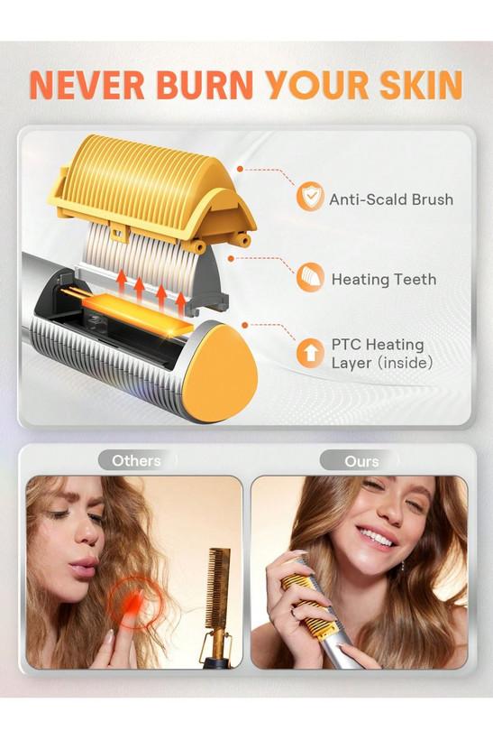 برس حرارتی سه بعدی صاف کننده مو شیگلم Sheglam مدل Sleek Chic 3D